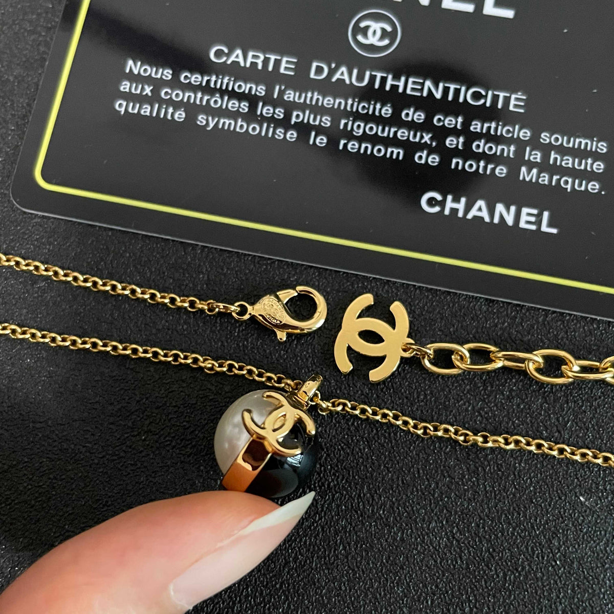 Chanel Gold-Tone Round Pendant Necklace - album image 7