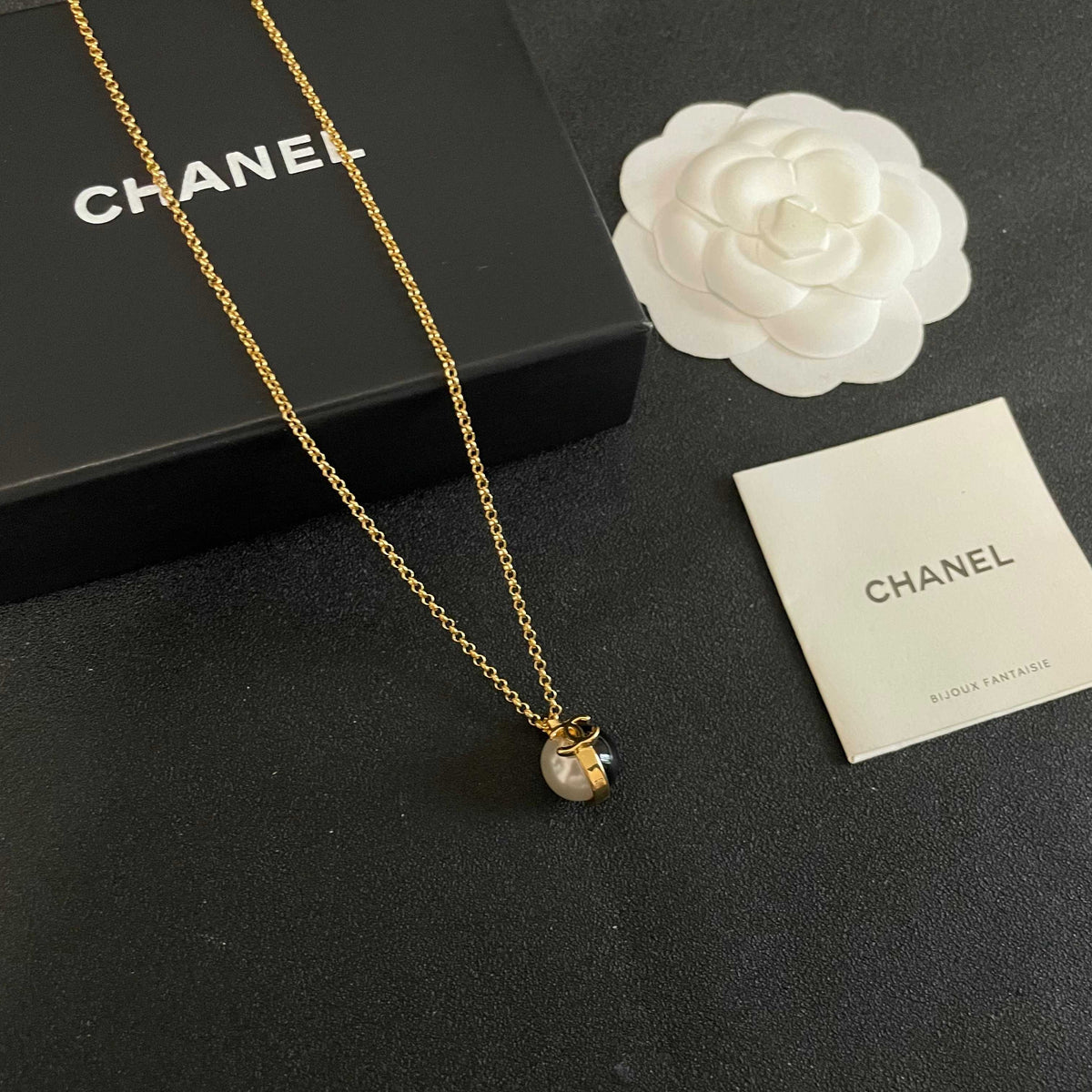 Chanel Gold-Tone Round Pendant Necklace - album image 6
