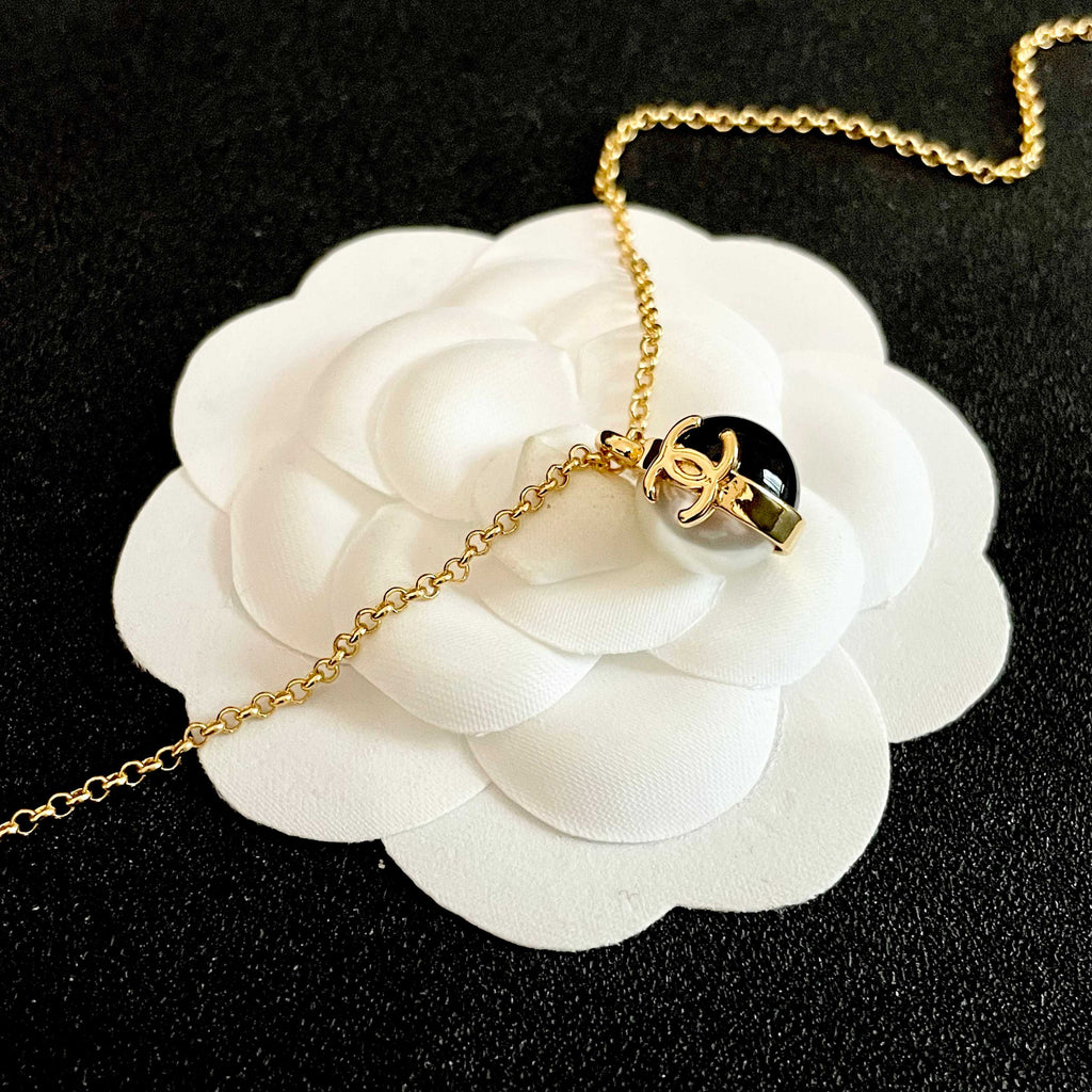 Chanel Gold-Tone Round Pendant Necklace - album image 8