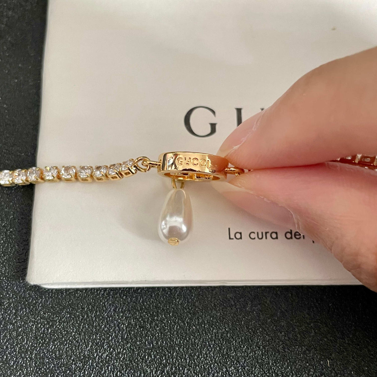 Gucci Gold-Tone G Charm Bracelet with Teardrop Accent - album image 7