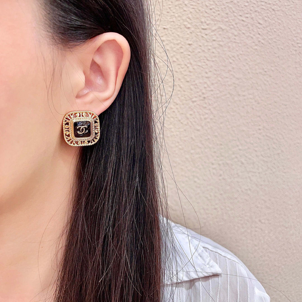 Chanel Interlocking C Stud Earrings - album image 3
