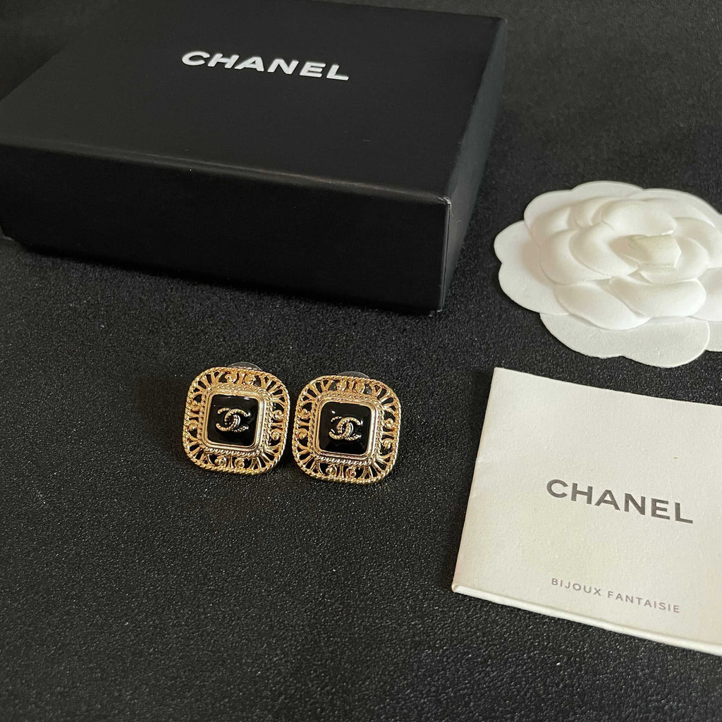 Chanel Interlocking C Stud Earrings - album image 5