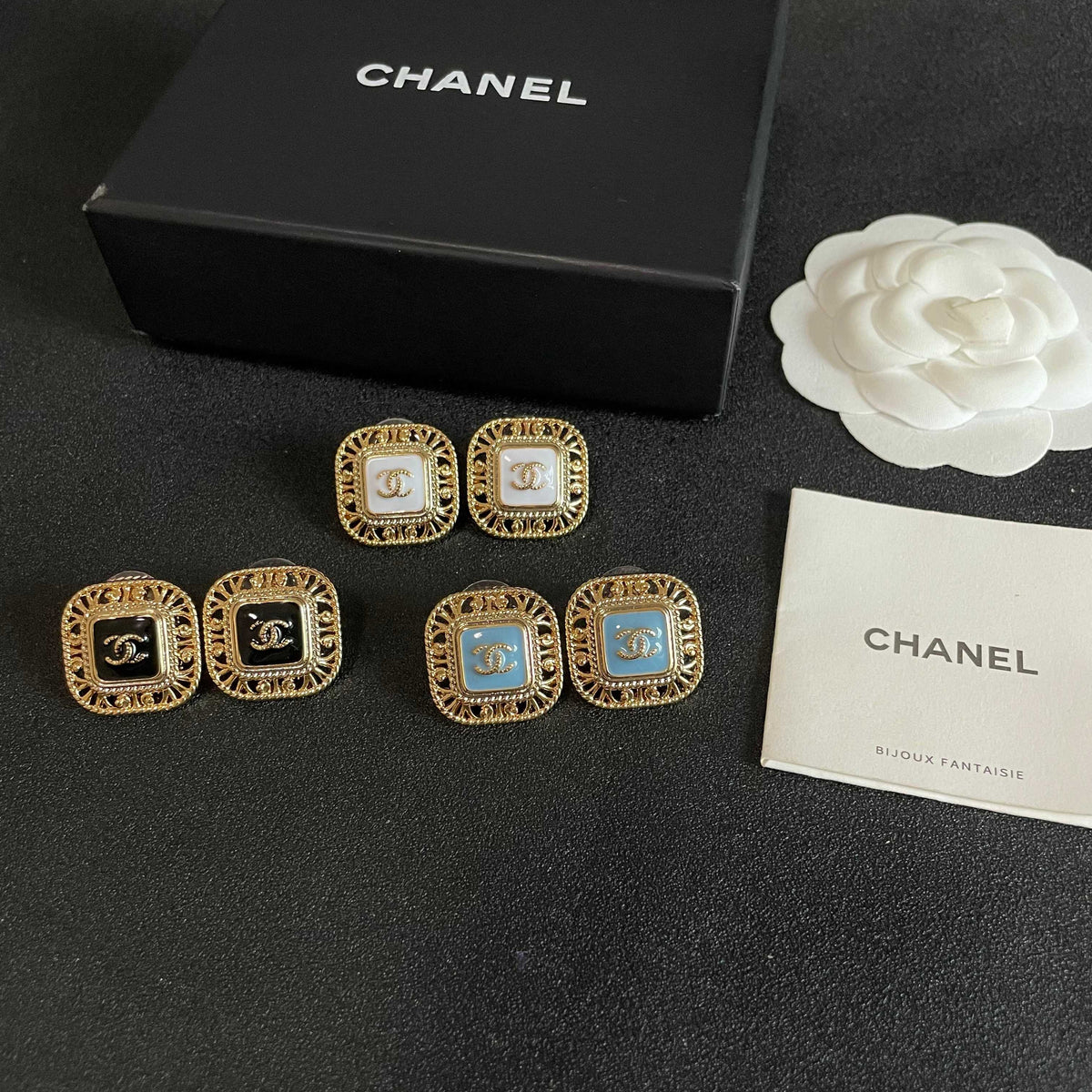 Chanel Interlocking C Stud Earrings - album image 10