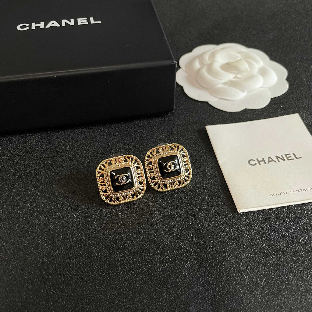Chanel Interlocking C Stud Earrings - album image 6
