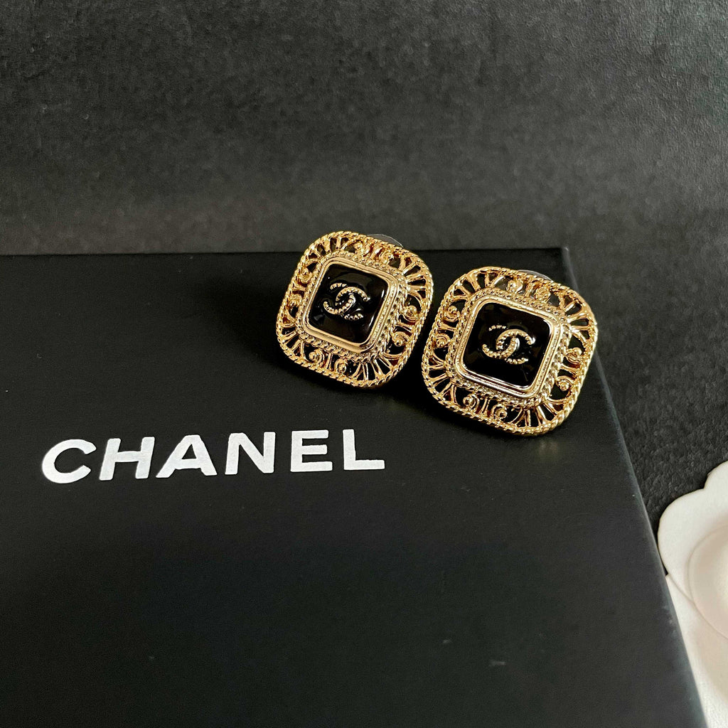Chanel Interlocking C Stud Earrings - album image 9