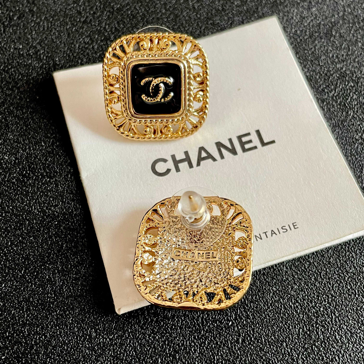 Chanel Interlocking C Stud Earrings - album image 7