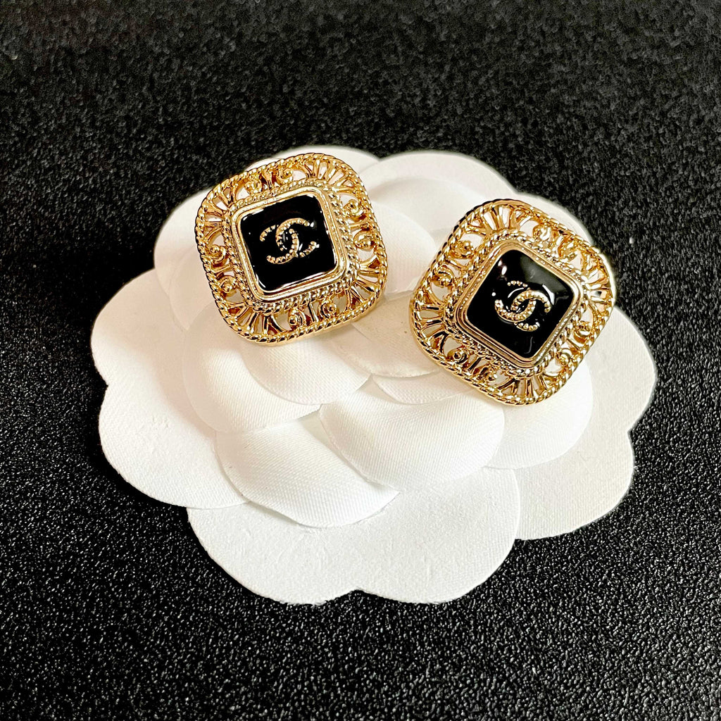Chanel Interlocking C Stud Earrings - album image 8