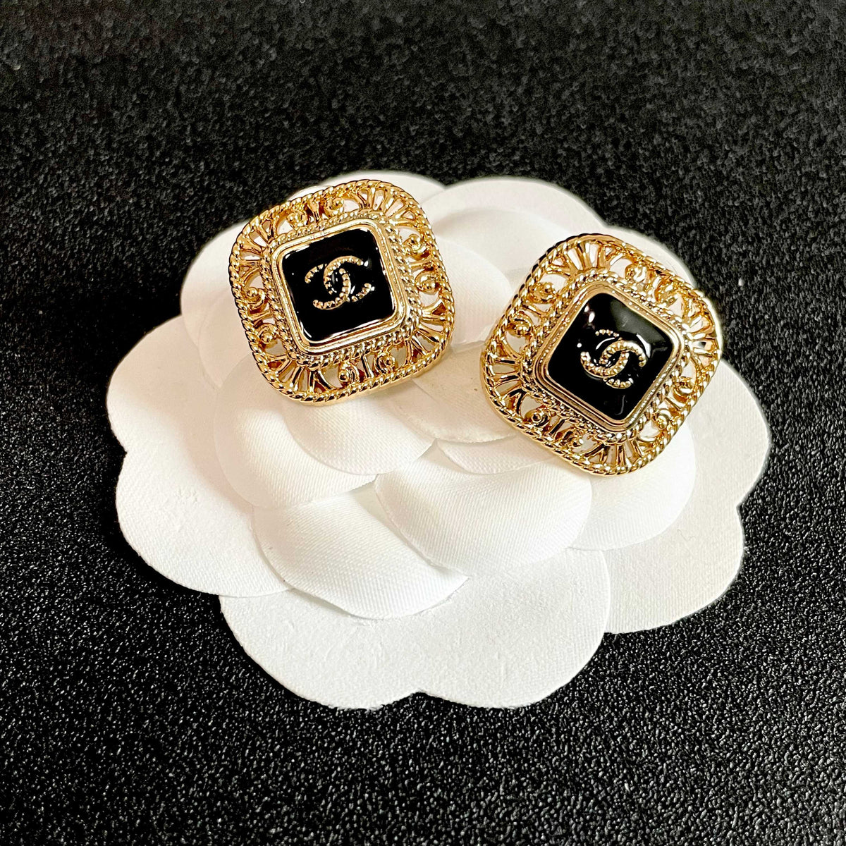 Chanel Interlocking C Stud Earrings - album image 8