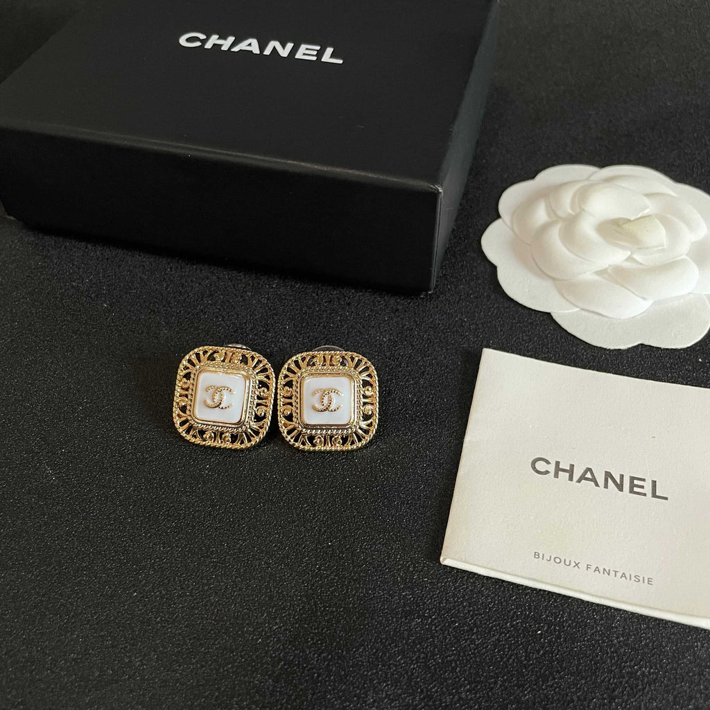 Chanel Interlocking C Stud Earrings - album image 5