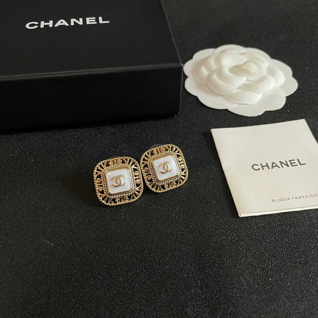 Chanel Interlocking C Stud Earrings - album image 6