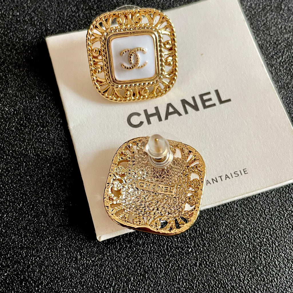Chanel Interlocking C Stud Earrings - album image 7
