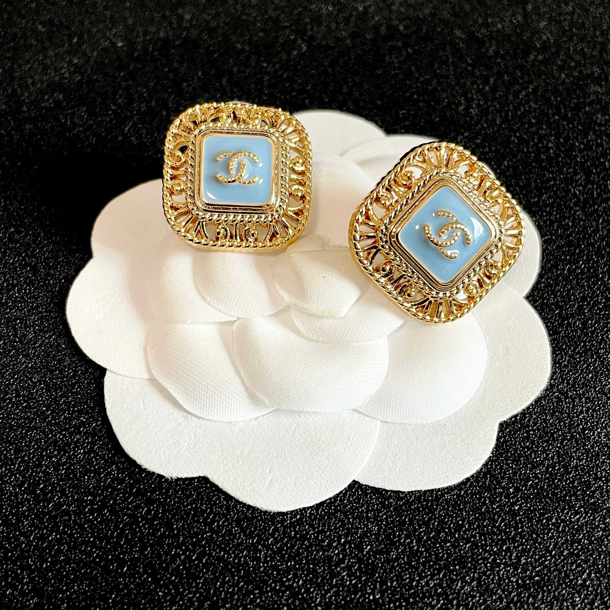 Chanel Interlocking C Stud Earrings - album image 8