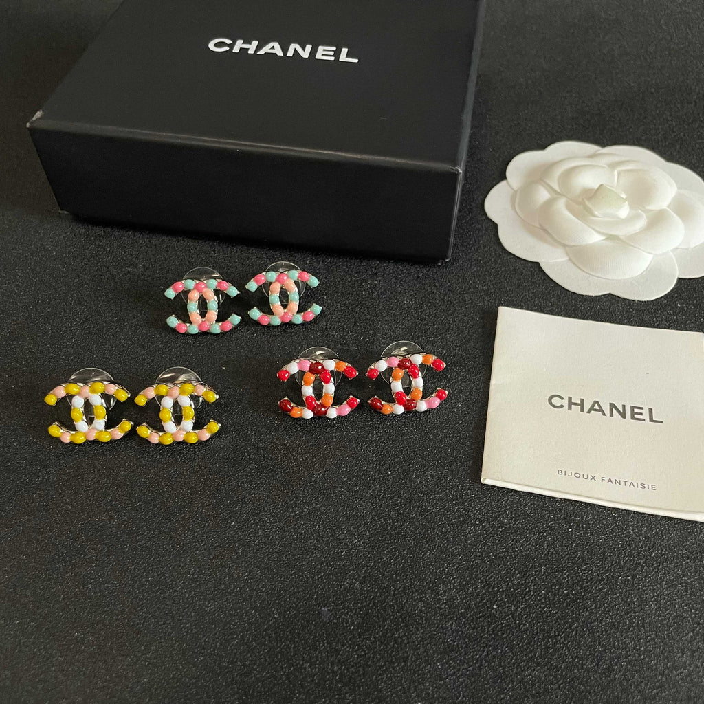 Chanel Interlocking C Stud Earrings - album image 5