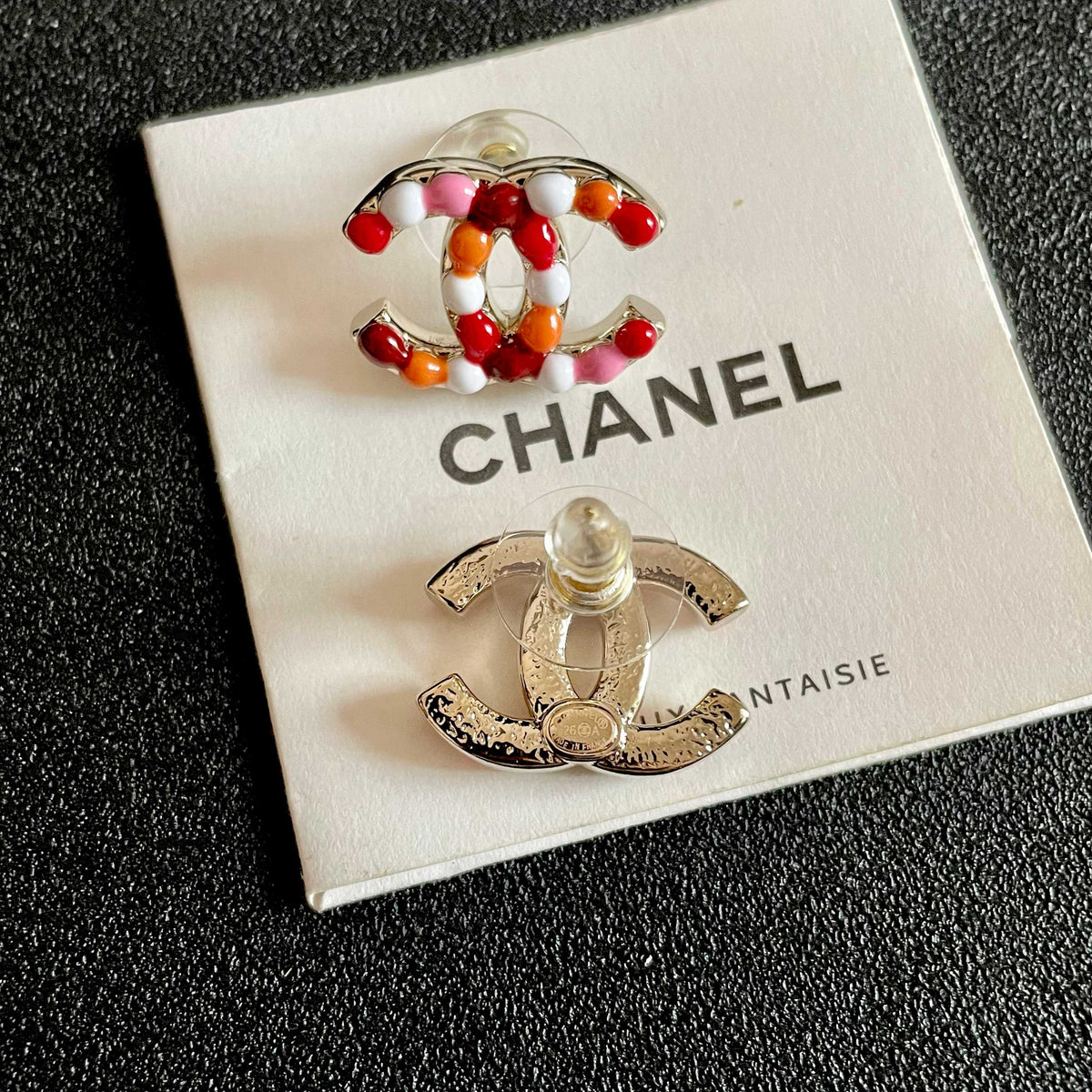 Chanel Interlocking C Stud Earrings - album image 7