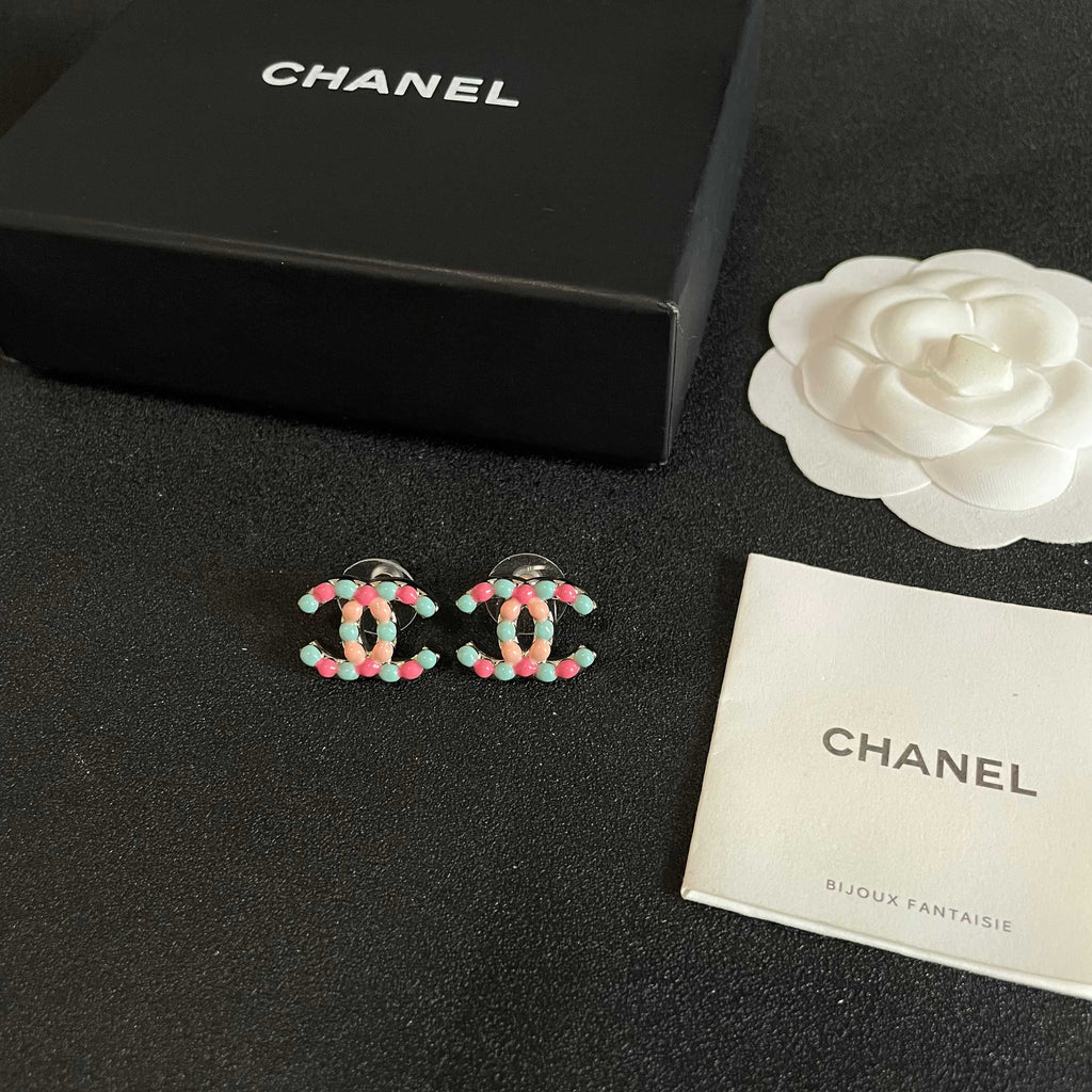Chanel Interlocking C Stud Earrings - album image 5