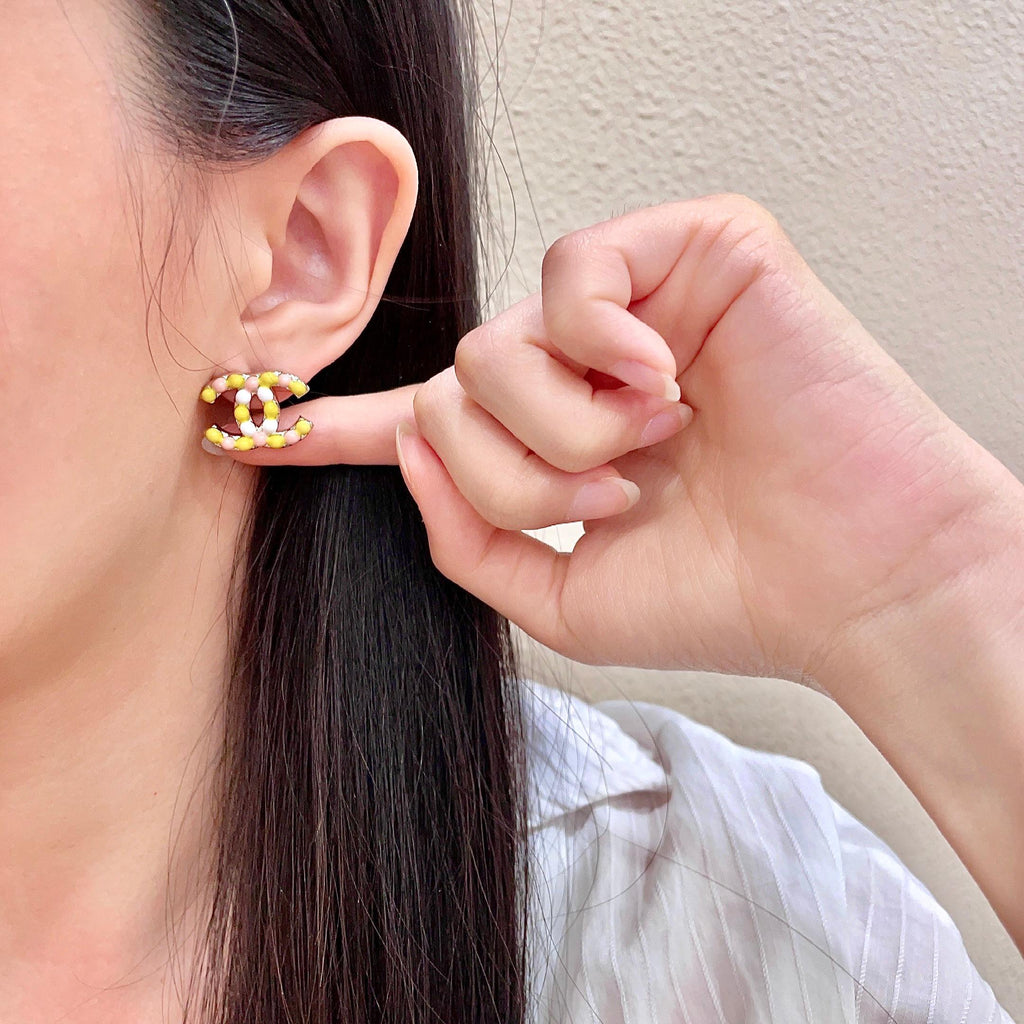 Chanel Interlocking C Stud Earrings - album image 2
