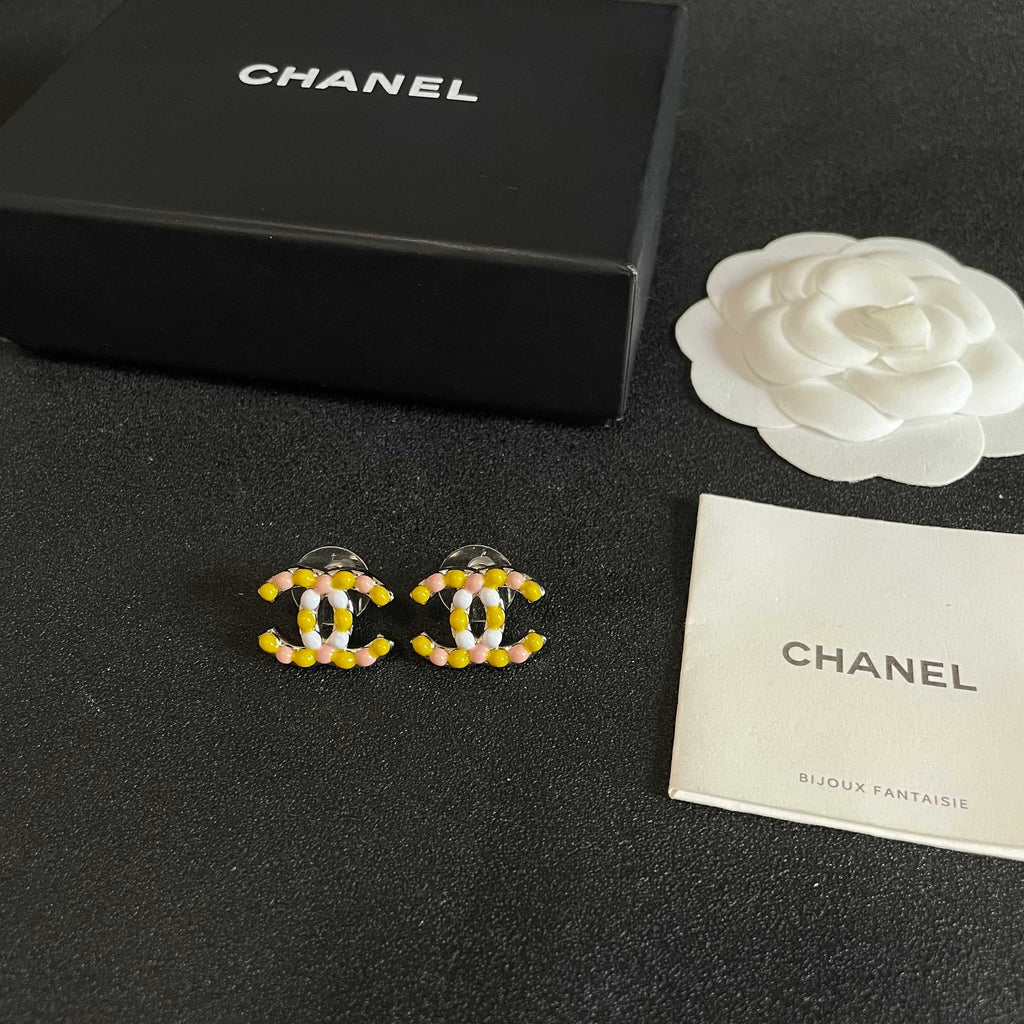 Chanel Interlocking C Stud Earrings - album image 5