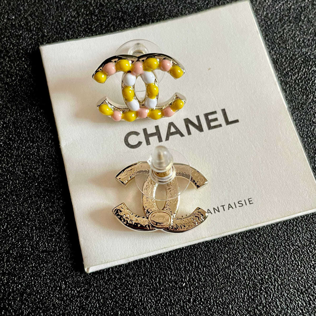 Chanel Interlocking C Stud Earrings - album image 7