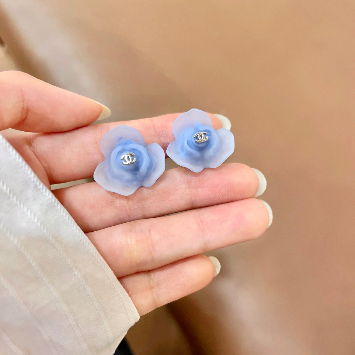 Chanel Interlocking C Stud Earrings - album image 4