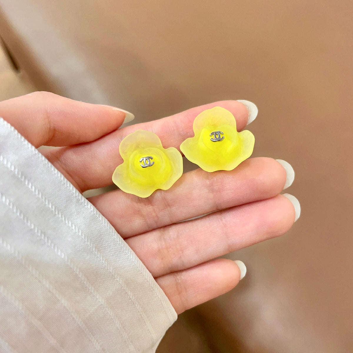 Chanel Interlocking C Stud Earrings - album image 4