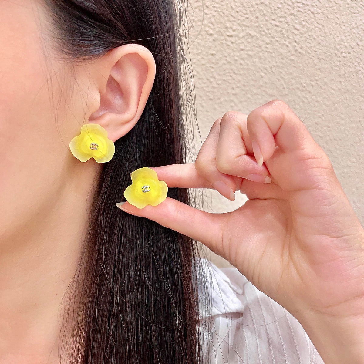 Chanel Interlocking C Stud Earrings - album image 1
