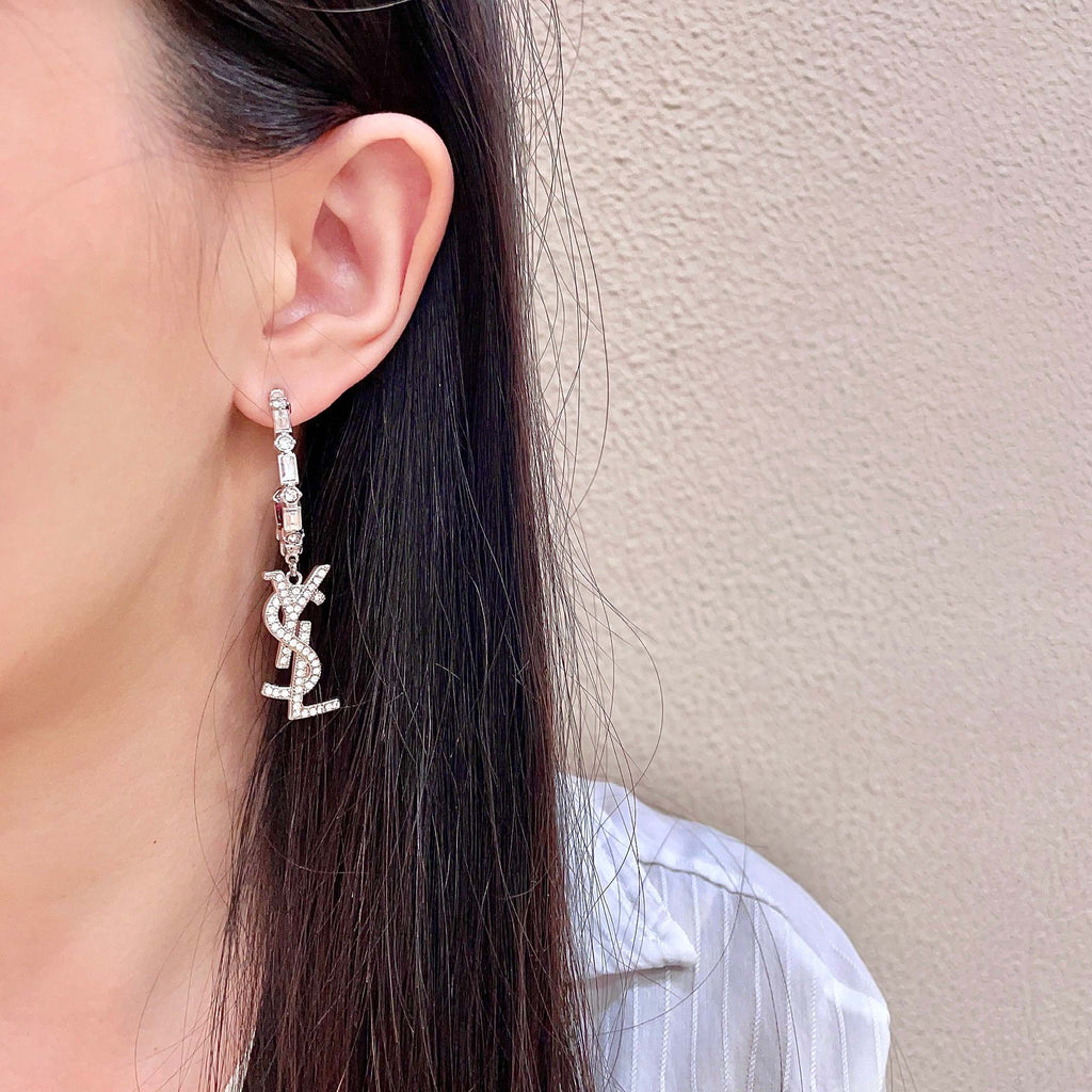 Saint Laurent YSL Letter Drop Earrings - album image 3