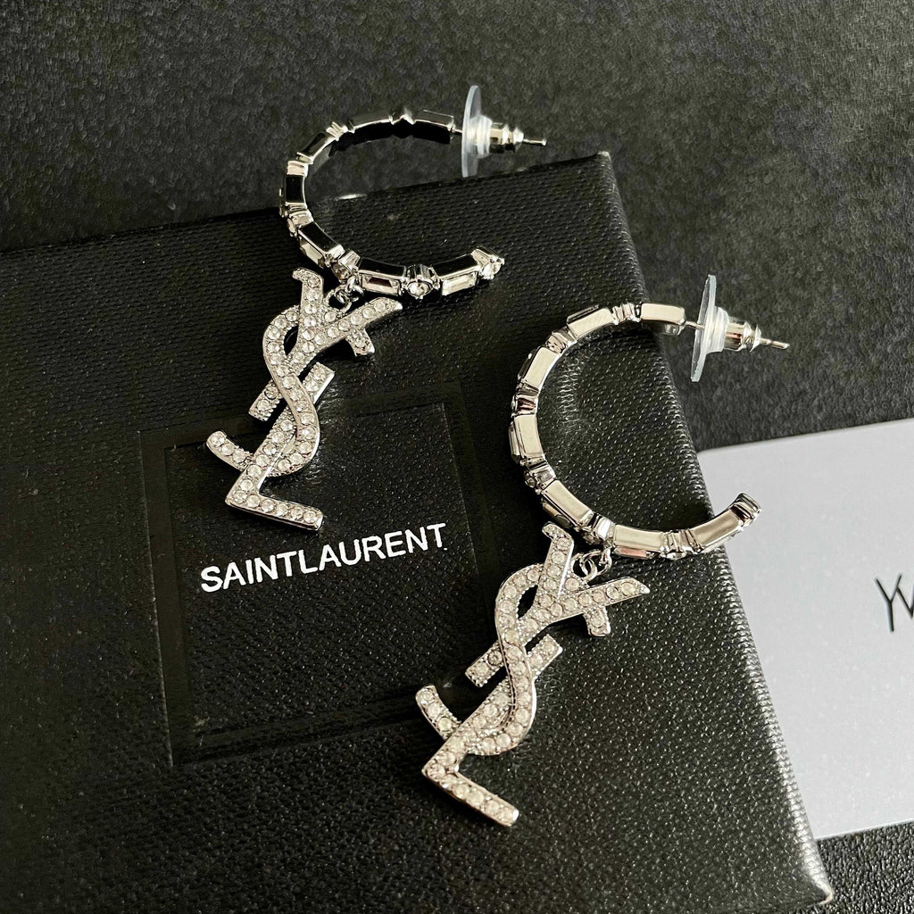 Saint Laurent YSL Letter Drop Earrings - album image 9