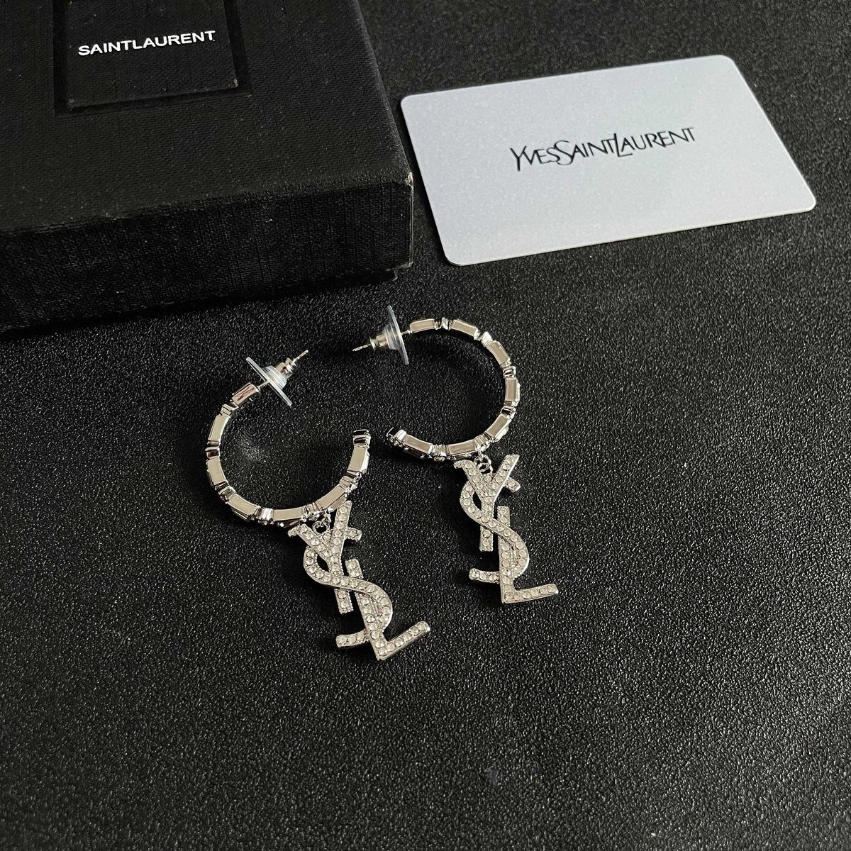 Saint Laurent YSL Letter Drop Earrings - album image 6
