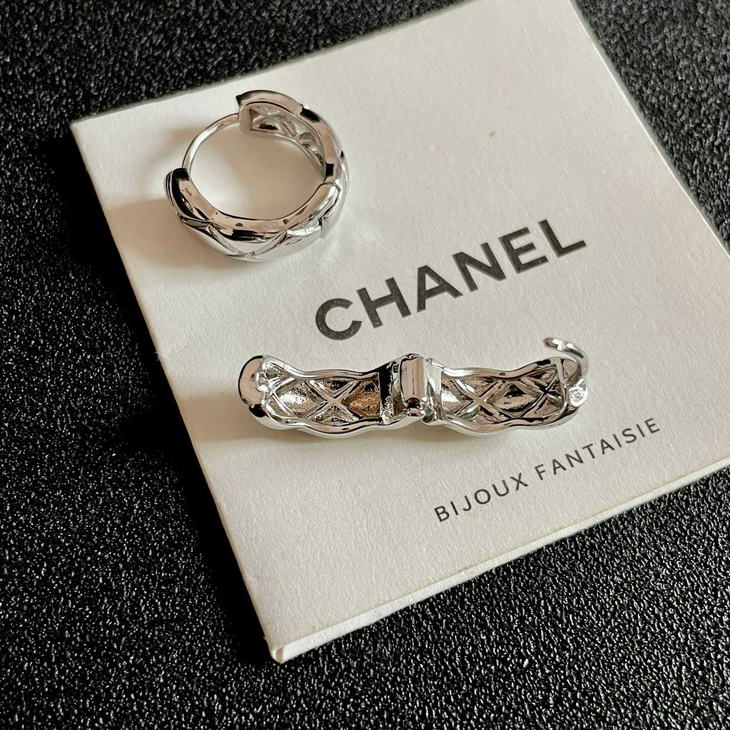 Chanel Interlocking C Stud Earrings - album image 7