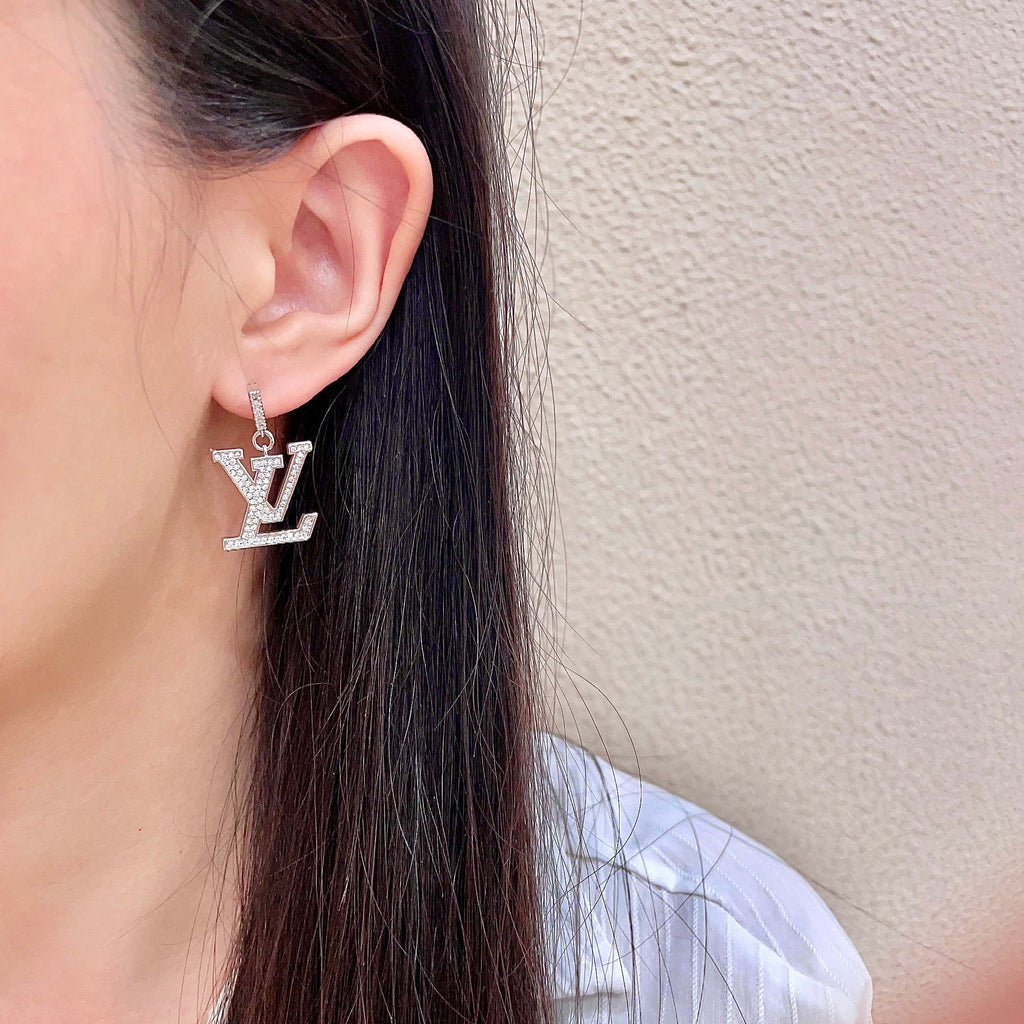 Louis Vuitton Silver-Tone LV Drop Earrings - album image 3