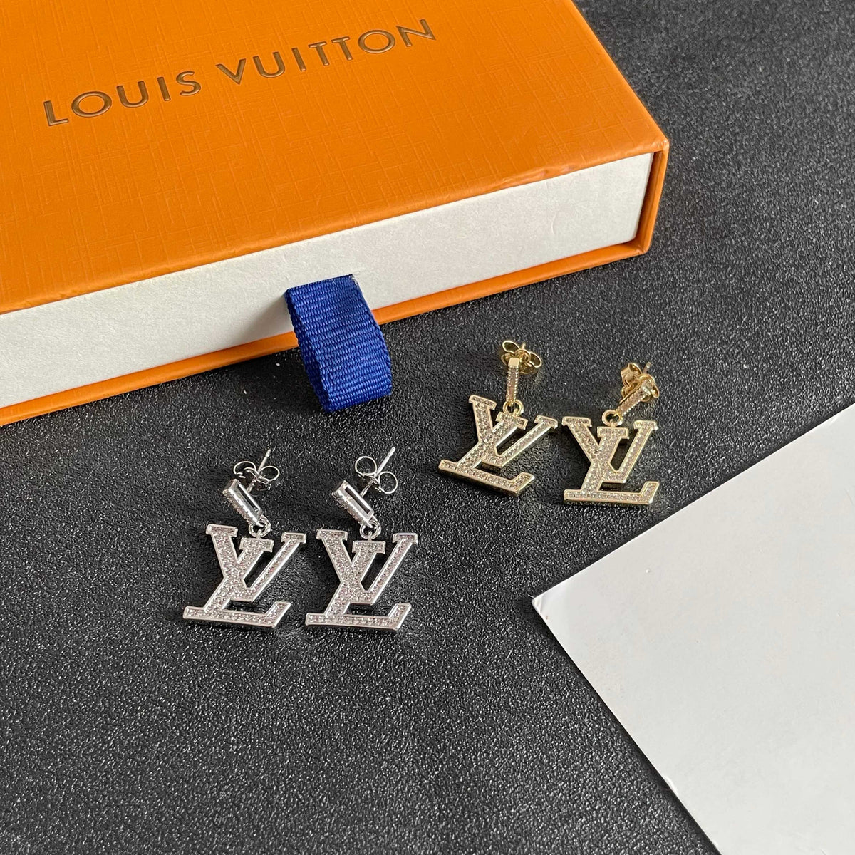 Louis Vuitton Silver-Tone LV Drop Earrings - album image 10