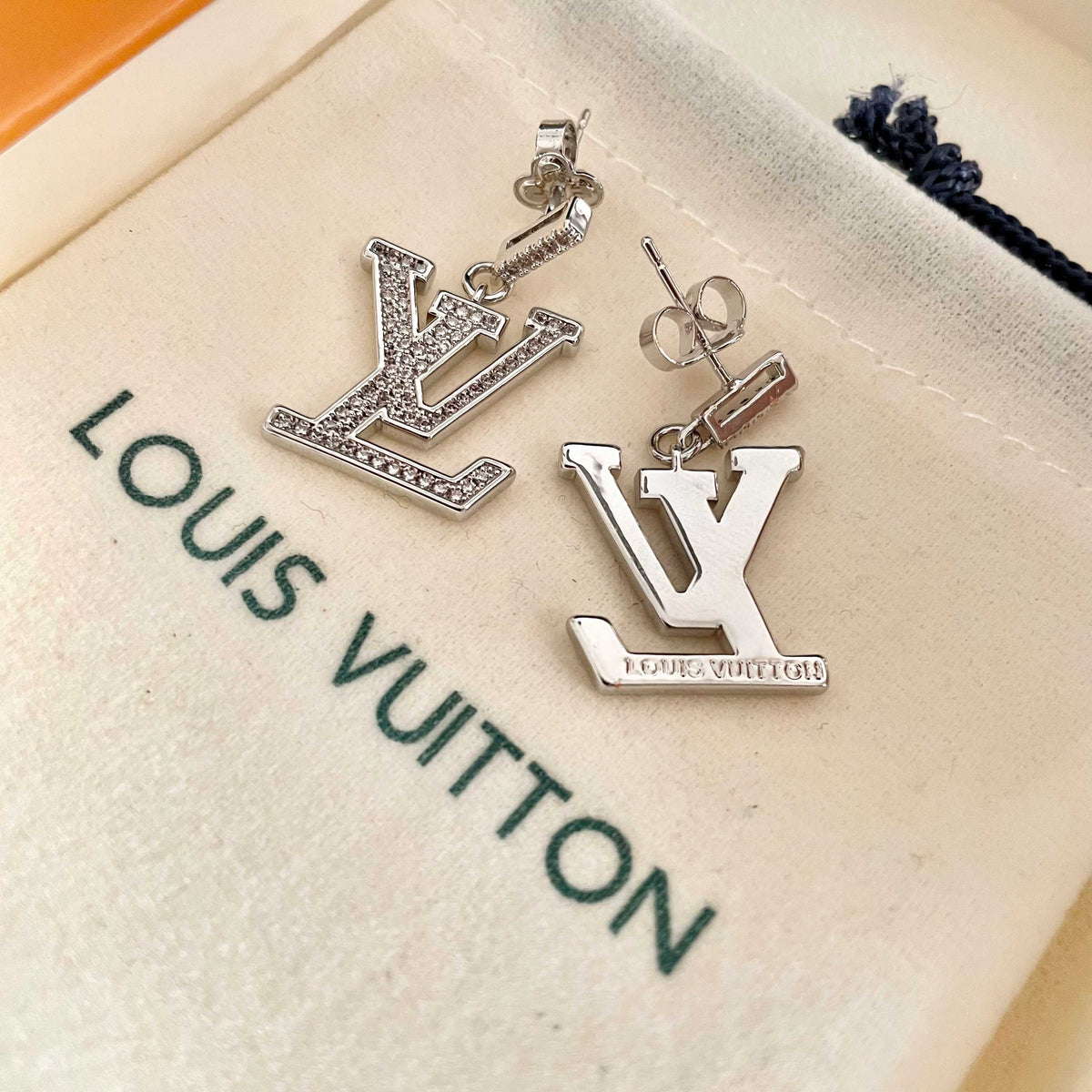 Louis Vuitton Silver-Tone LV Drop Earrings - album image 8