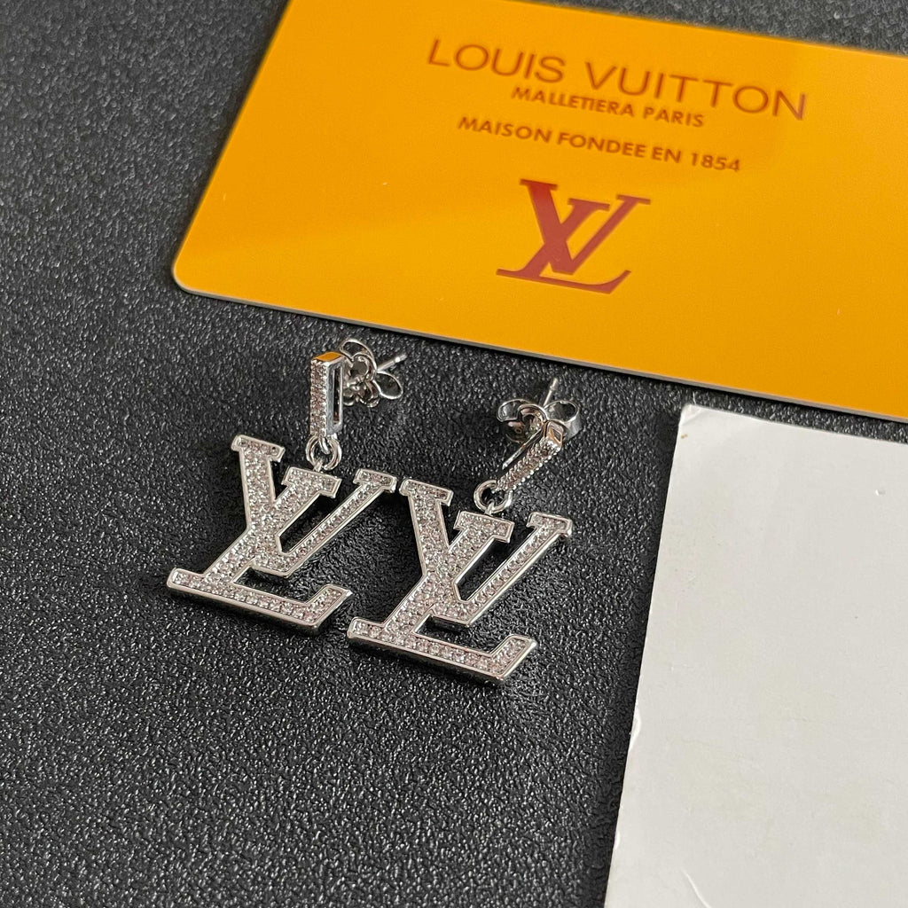 Louis Vuitton Silver-Tone LV Drop Earrings - album image 7