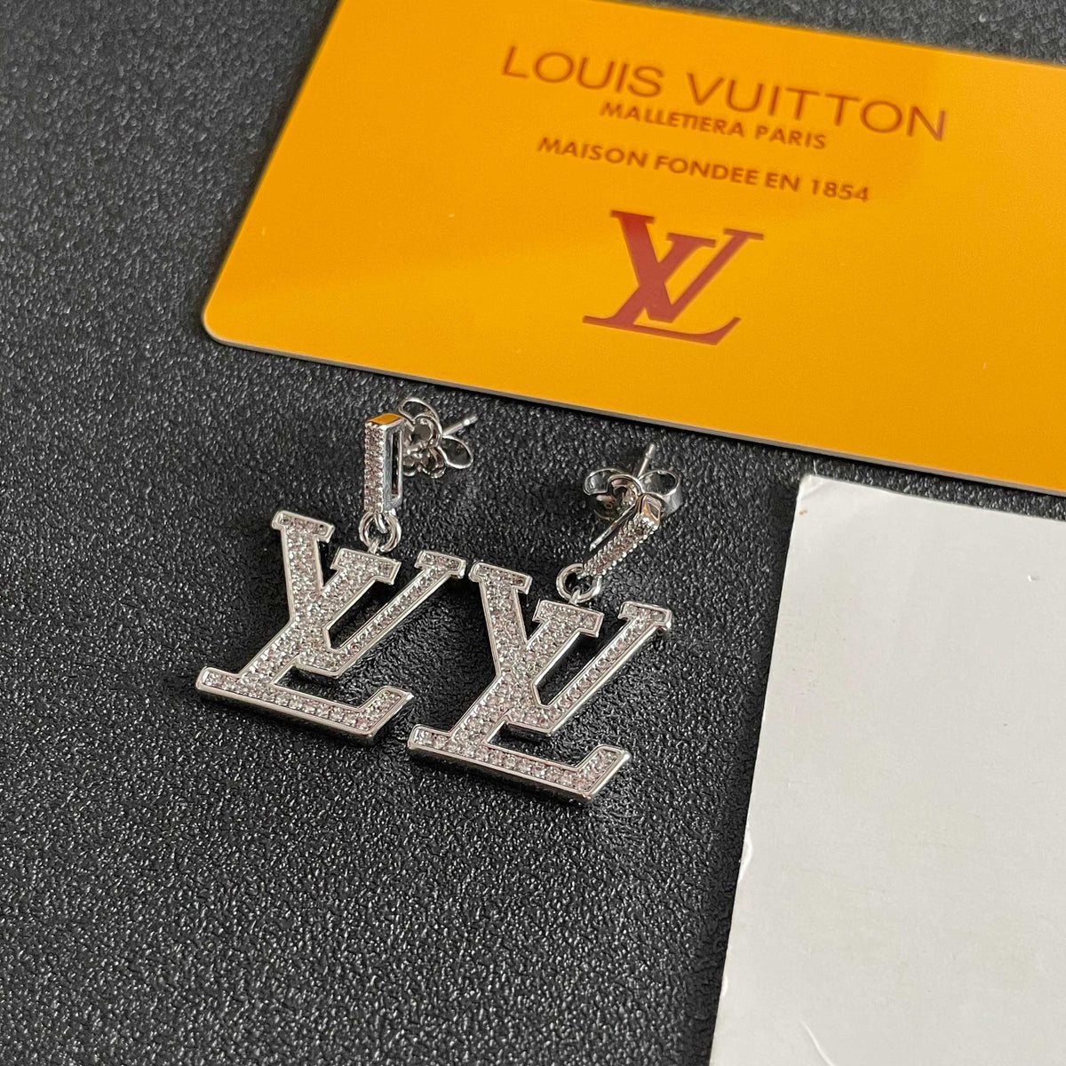 Louis Vuitton Silver-Tone LV Drop Earrings - album image 7