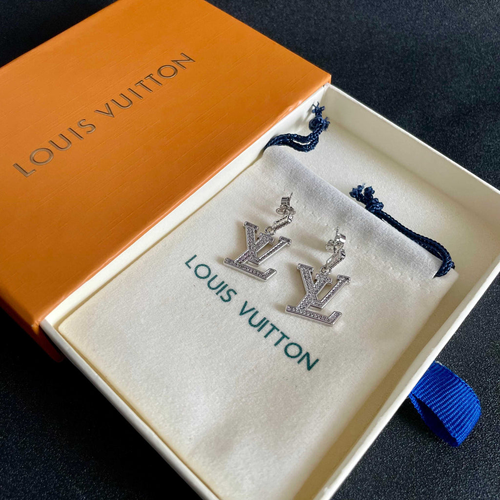 Louis Vuitton Silver-Tone LV Drop Earrings - album image 9