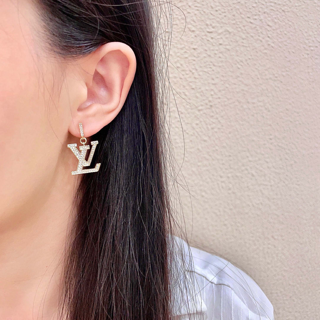 Louis Vuitton Silver-Tone LV Drop Earrings - album image 3
