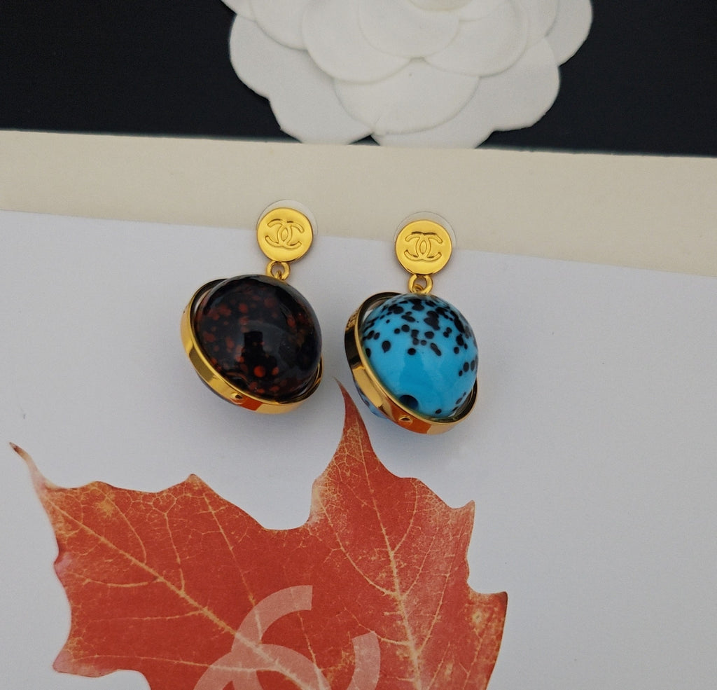 Chanel Blue Red Earrings - album image 5