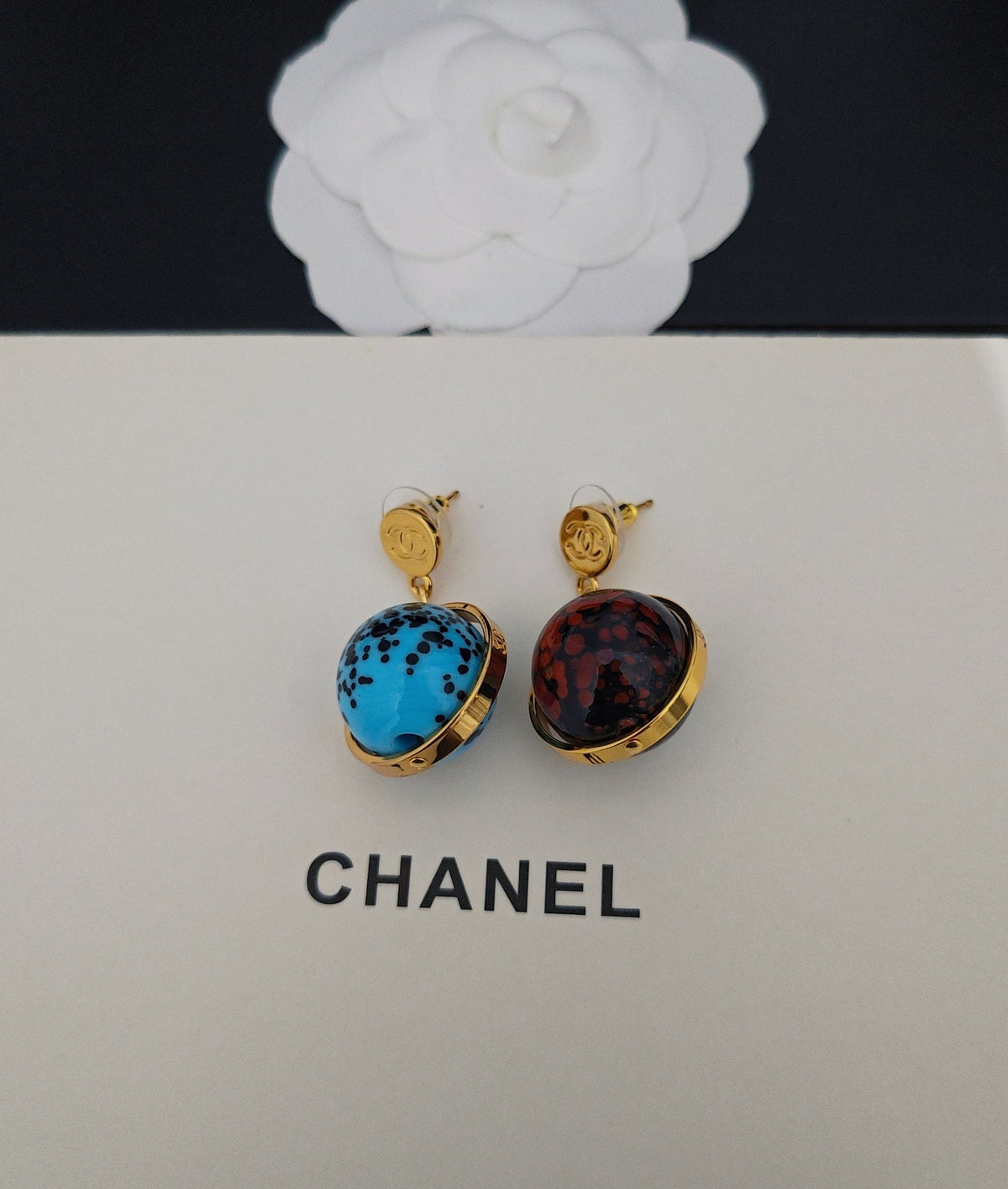 Chanel Blue Red Earrings - album image 4