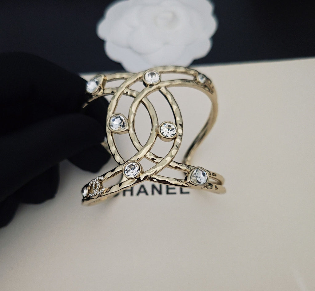 Chanel Gold-Tone Openwork CC Brooch - album image 2