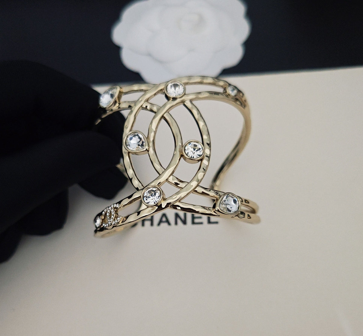Chanel Gold-Tone Openwork CC Brooch - album image 2