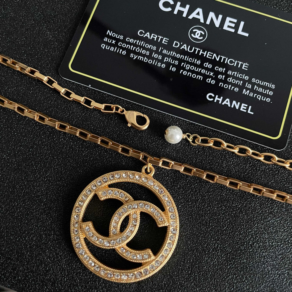 Chanel Interlocking C Crystal Accent Necklace - album image 7