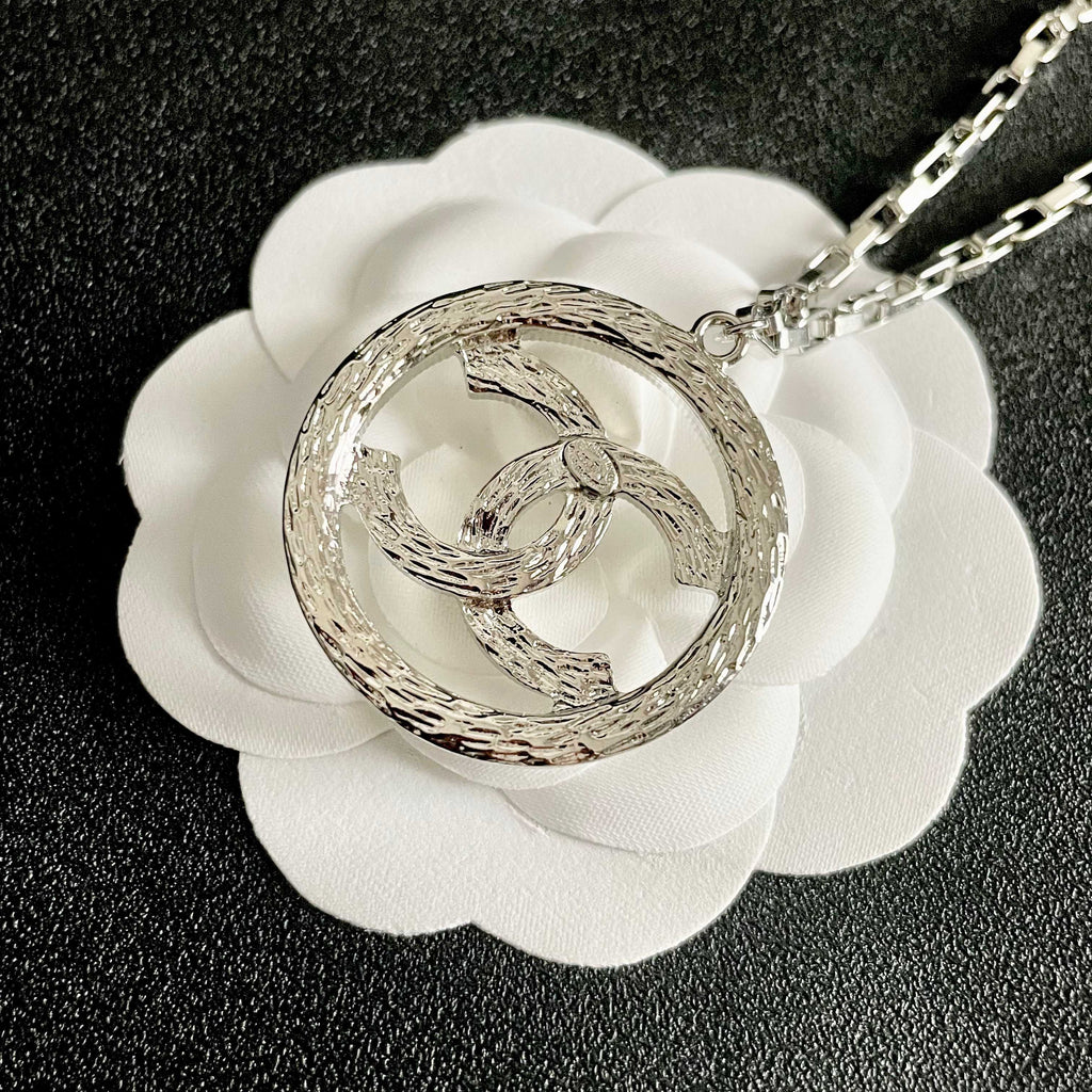 Chanel Interlocking C Crystal Accent Necklace - album image 8