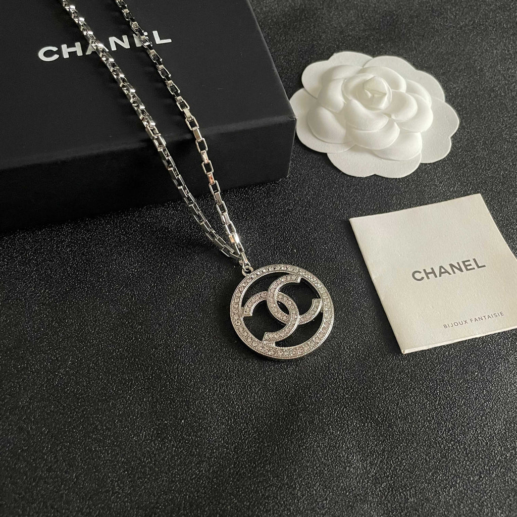 Chanel Interlocking C Crystal Accent Necklace - album image 6