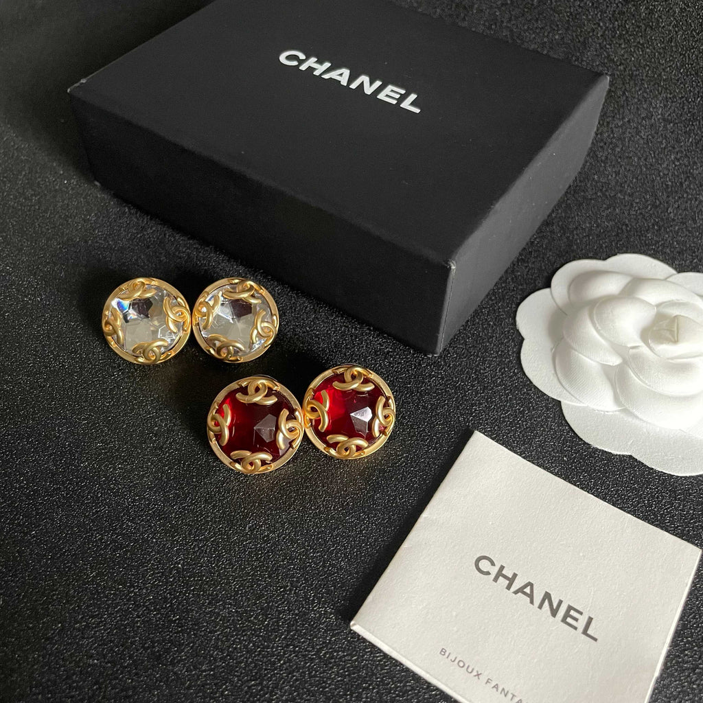 Chanel Interlocking C Stud Earrings - album image 10
