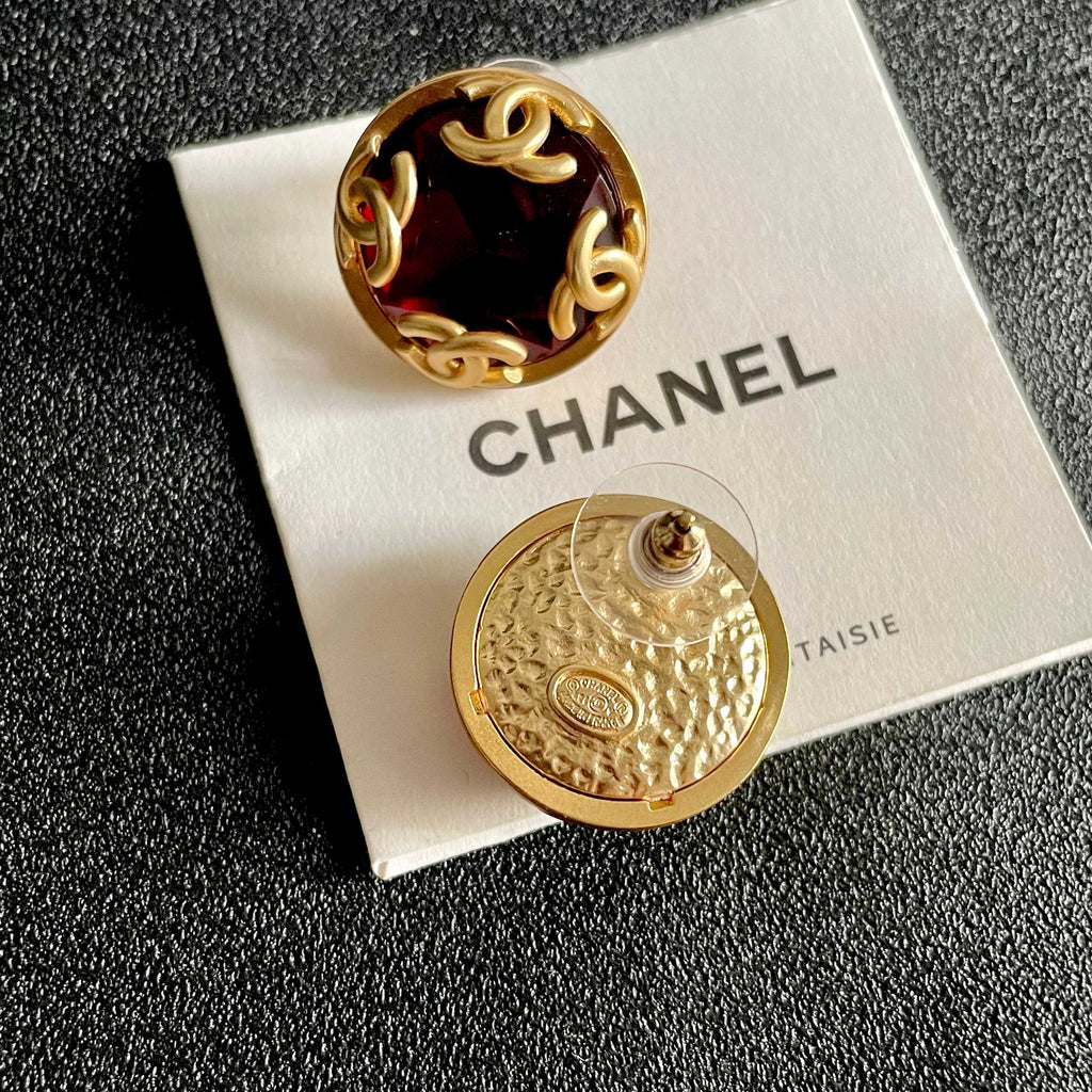 Chanel Interlocking C Stud Earrings - album image 7