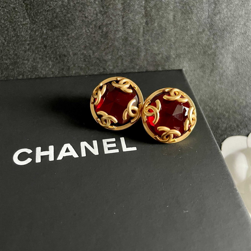 Chanel Interlocking C Stud Earrings - album image 9