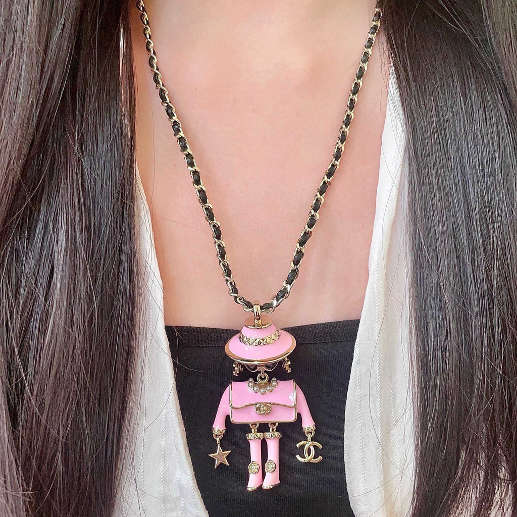 Chanel Pink Doll Pendant Necklace - album image 3