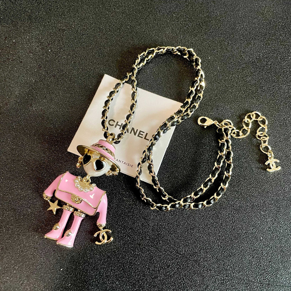 Chanel Pink Doll Pendant Necklace - album image 9