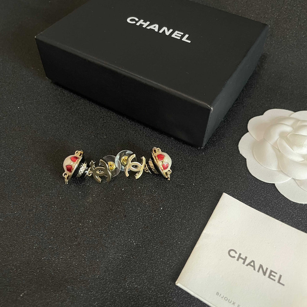 Chanel Pink Doll and CC Drop Earrings - album image 5