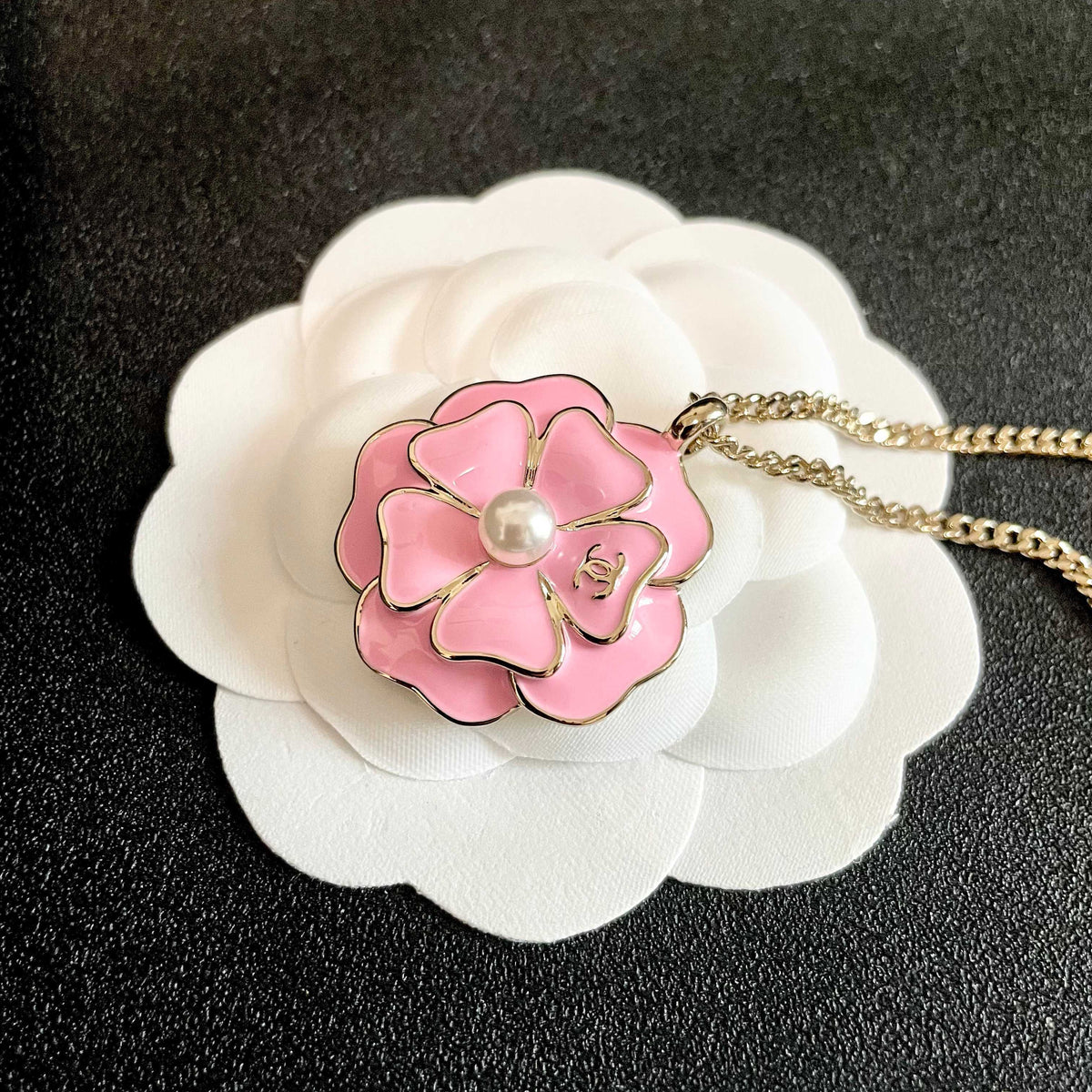 Chanel Interlocking C Camellia Necklace - album image 8